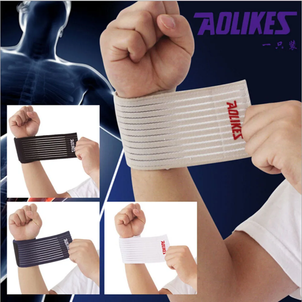 1 pc fitness cotton strength bandage hand wrist straps sport wristbands support wrist protector brace gym wraps