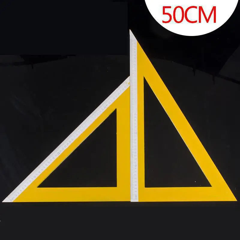 Teaching Demonstration Of A Mathematical Drawing Tool For Fifty Cm Large Wood Triangular Plate Rule Set With 8 Mm Woo |