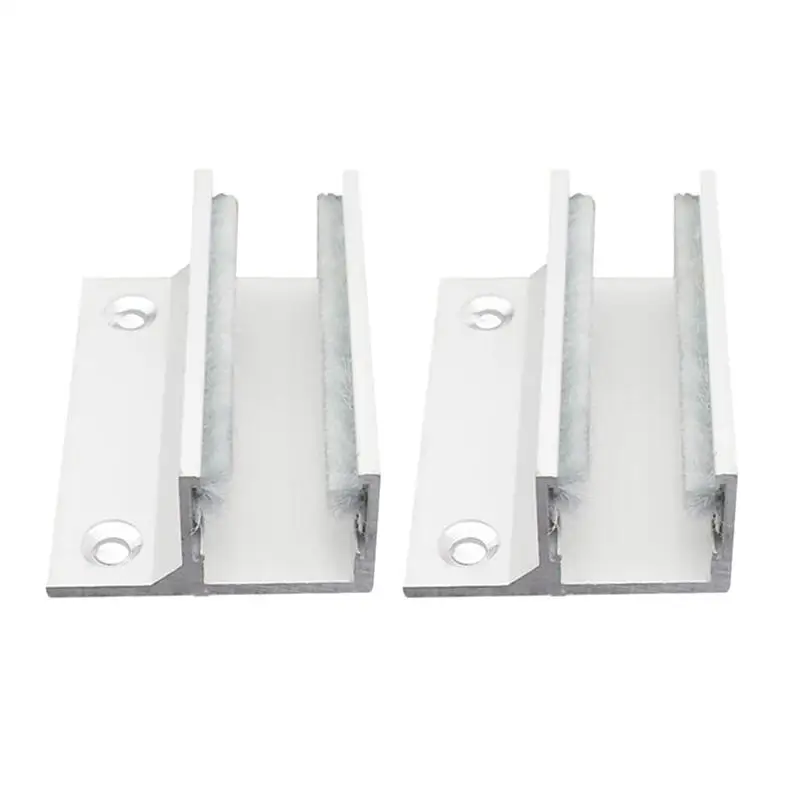 2pcs Aluminum Alloy Sliding Glass Door Bottom Floor Guide Practical Stay Roller