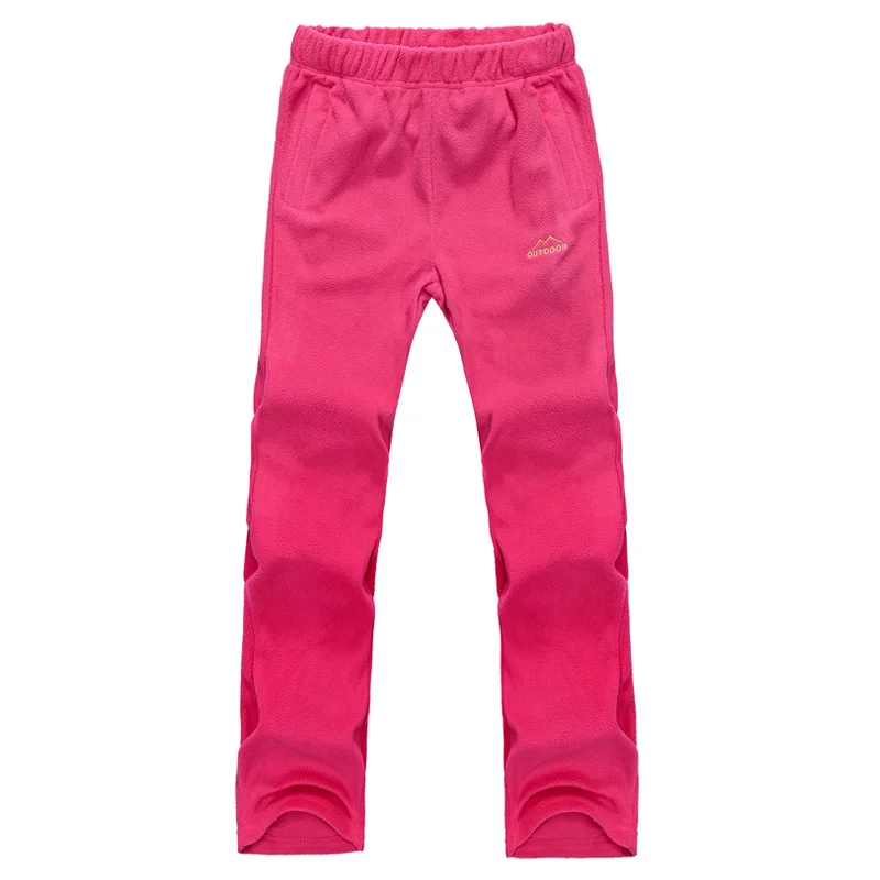 Women s Rose Pink Двухсторонняя полярные флисовые брюки Для мужчин's и Осенняя Женская обувь/зимние толстые утепленные штаны с подкладкой на открытом воздухе брюки - Цвет: Women s Rose Pink