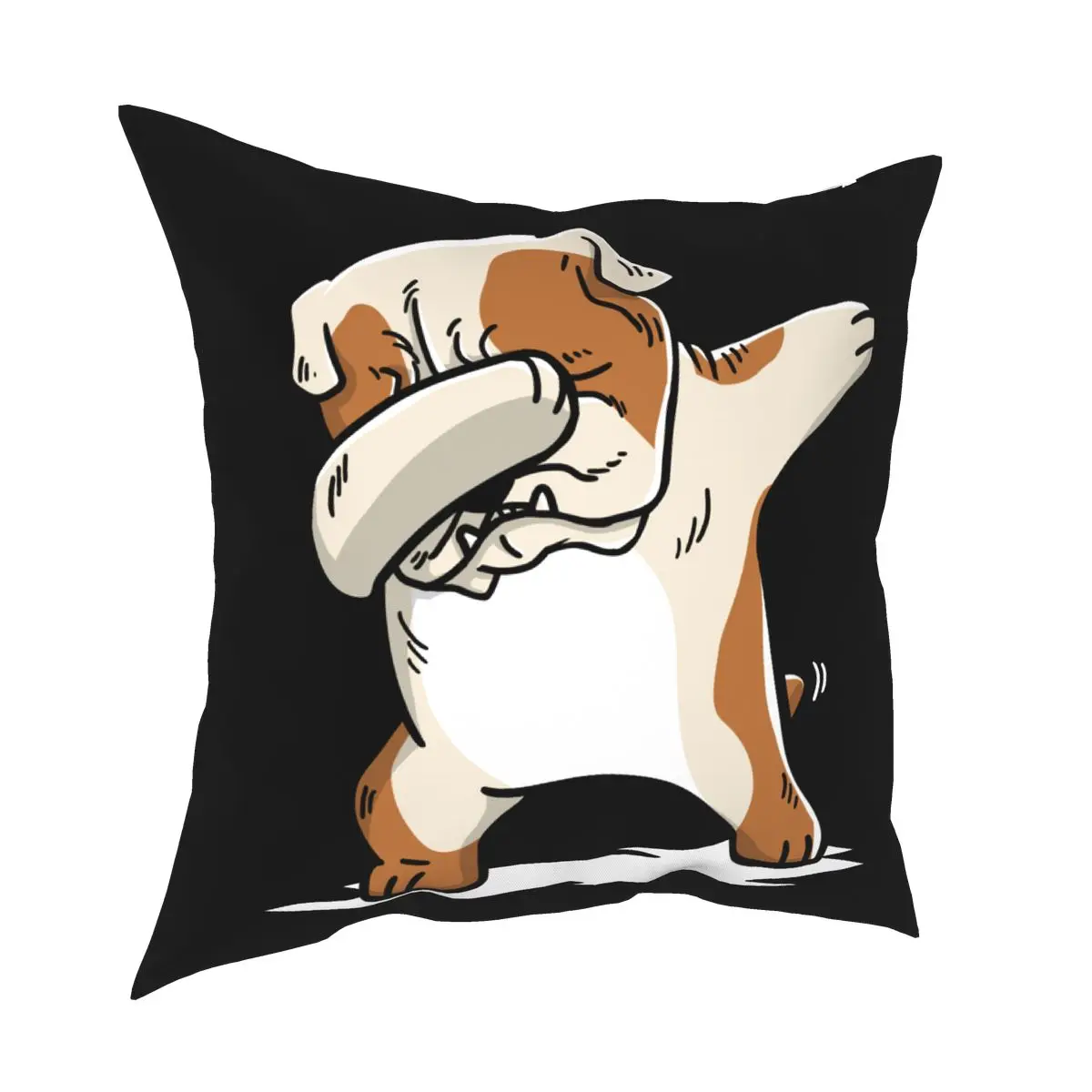 Вытирая Английский бульдог забавные наволочка Декоративные подушки для дома