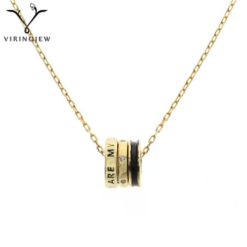 

Vintage Gold Color Three Circles Pendant Necklace 925 Sterling Silver CZ Zircon Women Necklaces Chokers Fine Jewelry Gifts
