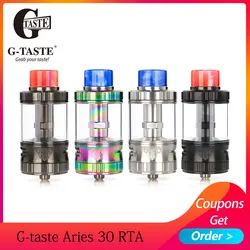 Новейший Vape G-taste Aries 30 RTA 10 мл/6 мл Уникальный Винт AFC система Vape Atomzier vs аромамайзер Lite RTA Fit электронная сигарета коробка мод