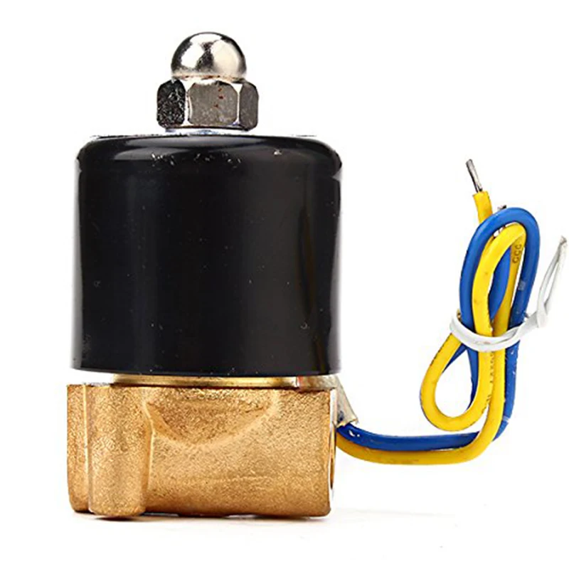 

DC 12V 1/8" Electric Solenoid Valve Gas Water Air Black