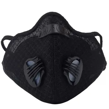 

Anrancee Face Mask With Filter Breathing Valve Activated Carbon PM 2.5 Anti Pollution Bicycle Cycling Protection Bike Dust Mask