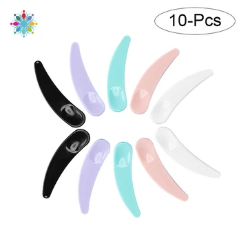 

10Pcs Mini Cosmetic Spatula Disposable Curved Scoop Makeup Mask Cream Spoon Eye Cream Stick Make Up Face Beauty Tool Kits