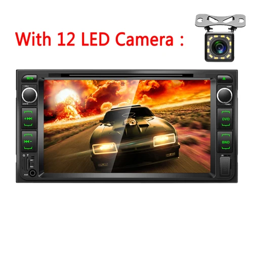 With 12 Led Camera AMPrime Android 2 Din автомобильный радиоприемник 7 ''емкостный сенсорный экран MP5 плеер gps Авторадио Bluetooth USB 2G+ 16 ГБ с задней камерой - Цвет: With 12 Led Camera