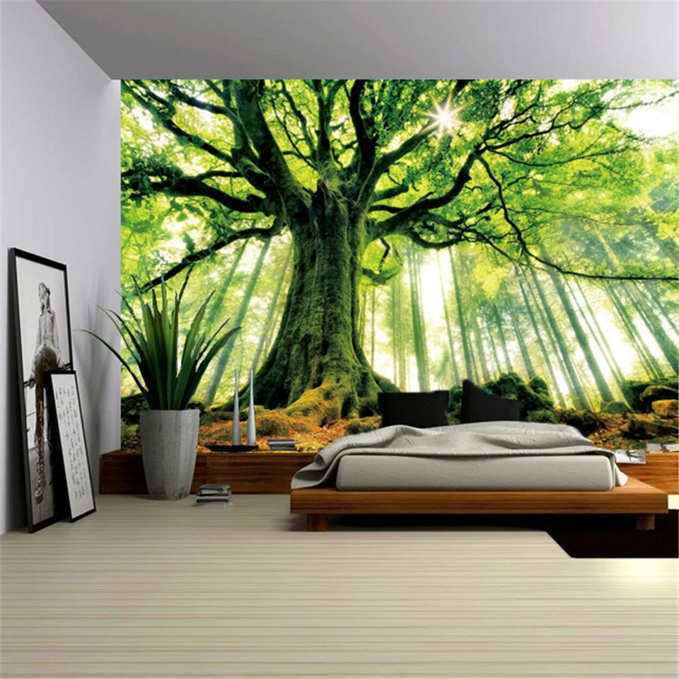 Wall-Tapestry Decor Bedroom Psychedelic Forest Tapiz-Hippie Mandala Landscape Nature