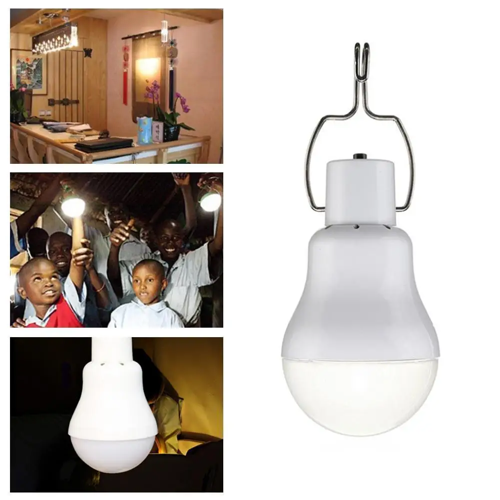 

3W Solar Bulb Hook Type Summer Outdoor Camping Picnic Lights Solar Beach Portable Powered Emergency Bulb Led I7Z0
