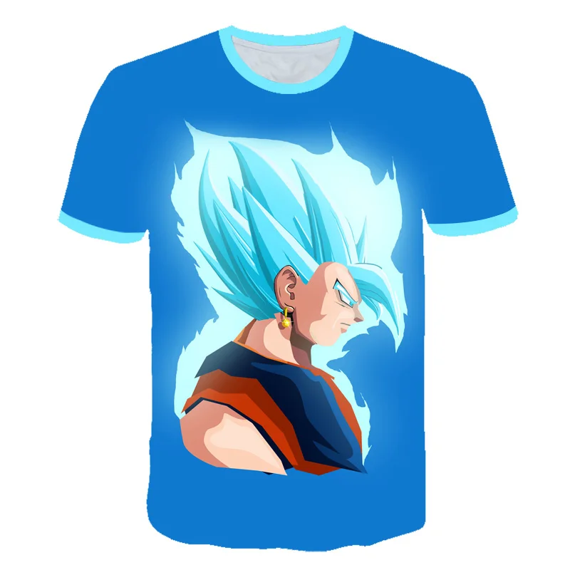 Новинка; летняя одежда для мальчиков и девочек Забавные Dragon Ball Z футболки Goku детей сайан вежета для детей для маленьких мальчиков детское Harajuku верхняя одежда - Цвет: picture color
