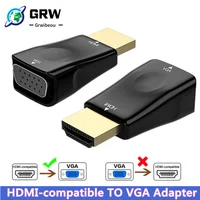 GRWIBEOU HD 1080P HDMI zu VGA adapter konverter kabel Für Xbox PS4 PC laptop TV box zu projektor display HDTV