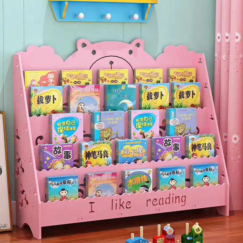 children's bookshelf with storage