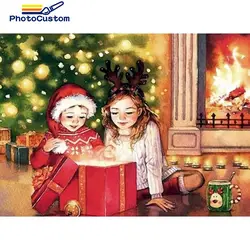 Peinture acrylique par nombres pour fille, dessin sur toile, photo par nombres, décoration de maison, Kits cadeaux, Art mural, bricolage 