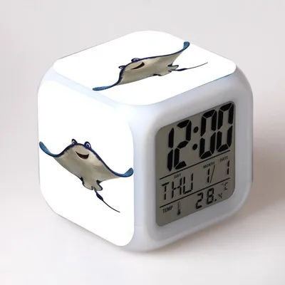 New Movie Finding Nemo Kids Alarm Clock wekker digital Alarm clock wake up light reveil table clock Led reloj despertador - Цвет: see chart
