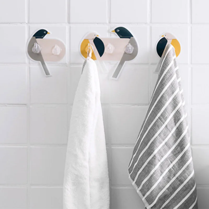 

Self Adhesive Wall Hook Bird Shaped Keys Clothes Storage Holder Rack Hanger PVC Sticker Holder for Kitchen Bathroom Home Decor