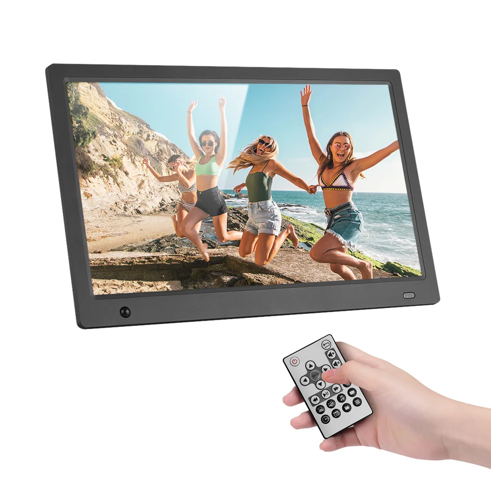 

15.6 Inch Widescreen Digital Photo Picture Frame High Resolution Support Alarm Clock MP3 MP4 Movie Player with Remote Control