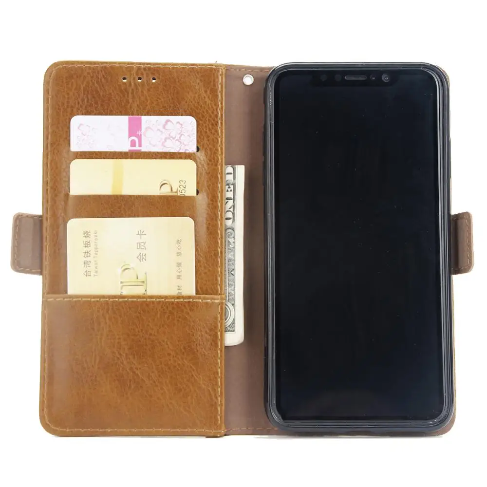 Ретро Роскошный кожаный чехол для iPhone XS Max XR X Внешний три с отделением для карт, на магните флип-бумажник подставка для iPhone 8 7 6 Plus чехол