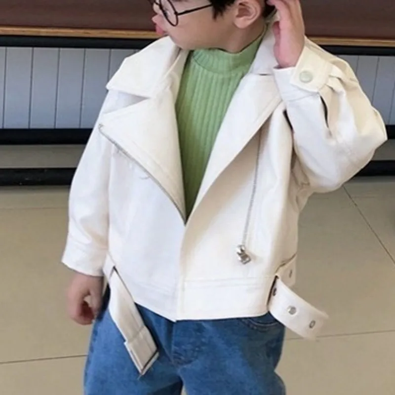New Boy Coats Leather Kids Jackets Children Outerwear Spring AutumnBBT1042