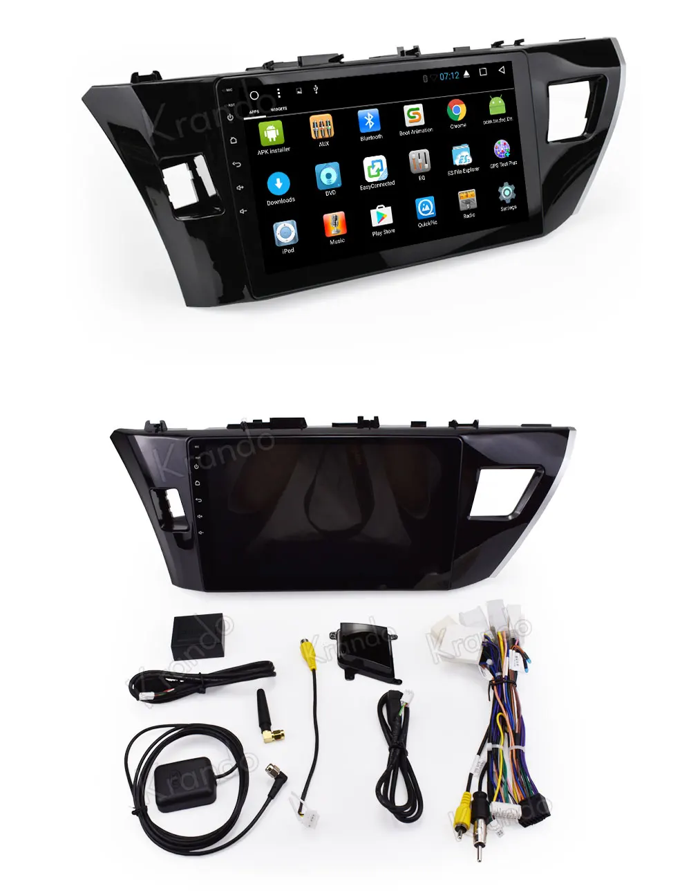 Top Krando Android 8.1 10.1" car radio player for Toyota Corolla 2014-2016 navigation gps multimedia system 3