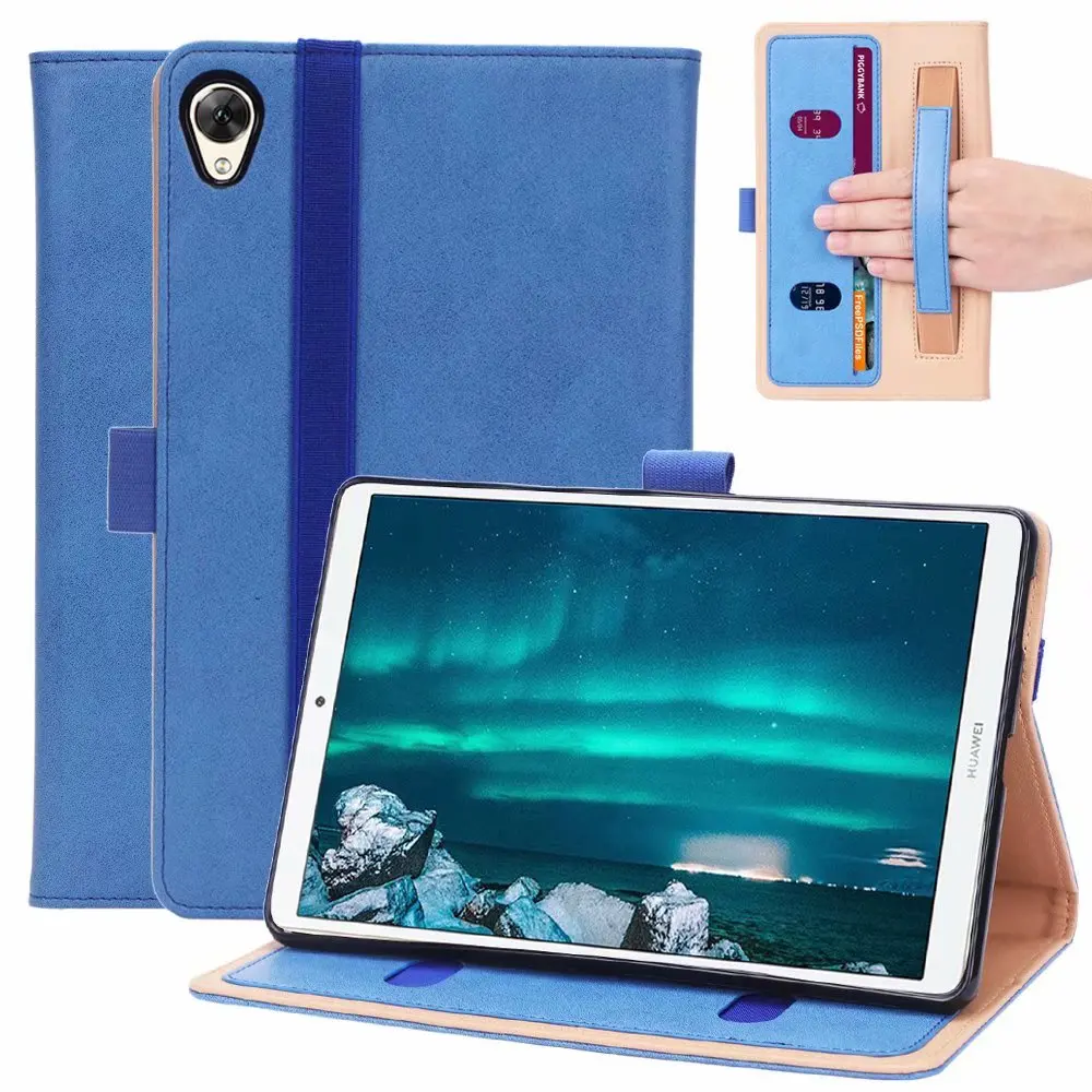 

Hand support PU Leather Tablet case For Huawei MediaPad M6 8.4 inch SHT-AL09 SHT-W09 case Protective stank funda Cover+pen
