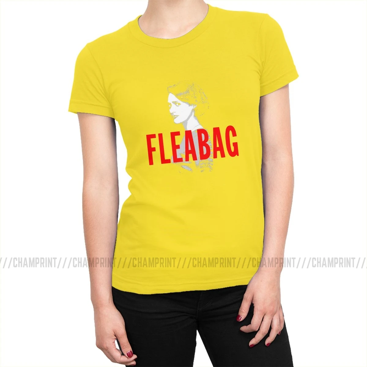 Fleabag ТВ-шоу футболка женская Phoebe Waller Bridge хлопковая Футболка Модные топы с коротким рукавом футболки женская одежда размера плюс - Цвет: Цвет: желтый