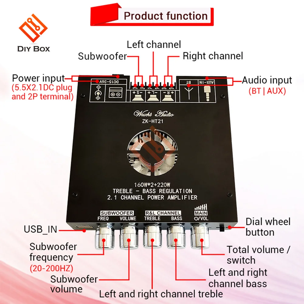 160wx2 + 220w 50wx2 + 100w ZK-HT21