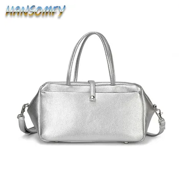 

2019 Silver Baguette Bag Korean Fashion Handbags Office Lady Work Clutch Rock Hip-hop Style Hand Bags Women Messenger Bags YY-30