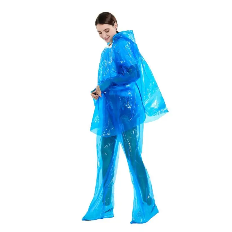 Chubasquero protector desechable para adulto, impermeable de una sola vez, de tela para emergencias, Unisex, de viaje, para acampar - AliExpress Hogar