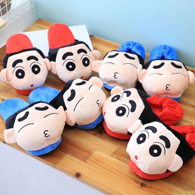 Горячая Распродажа, женская зимняя плюшевая обувь Crayon Shin-chan домашняя обувь унисекс, аниме тапочки, милый подарок