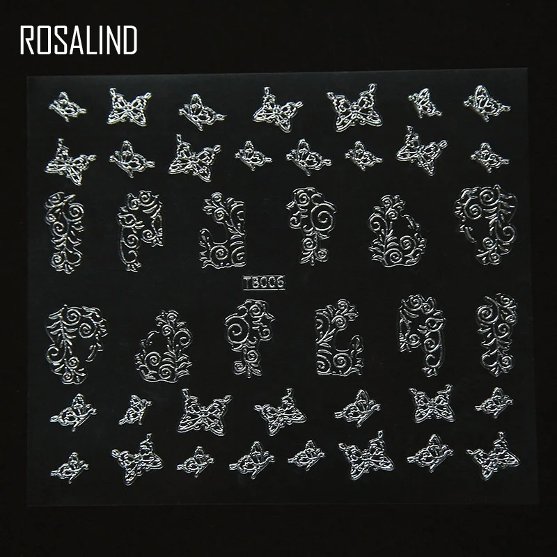 N5241-12 ROSALIND наклейки-Слайдеры для Переводные картинки для ногтей маникюрный набор дизайн Фольга основа Топ Полупостоянный гель лак для ногтей наклейки комплект - Цвет: N5241-12