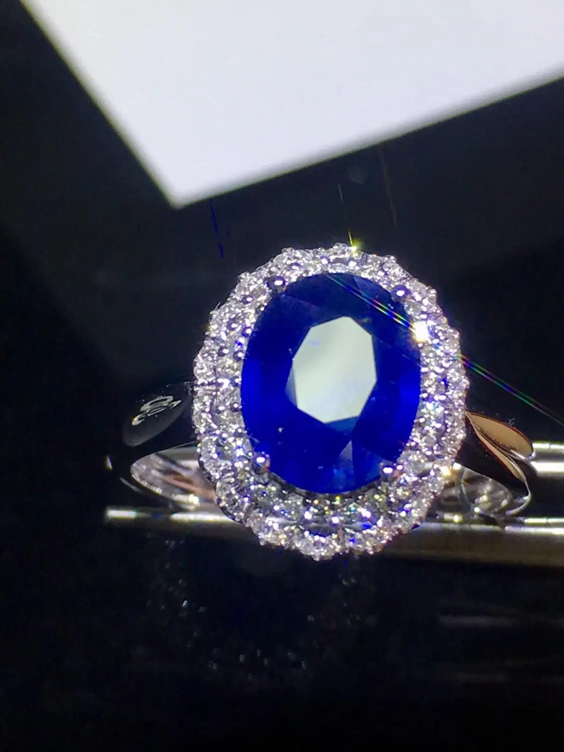 

926 Fine Jewelry Sapphire Ring Natural Royal Blue Sapphire 2.4ct Gemstones Diamonds Jewelry For Women Diamonds Rings