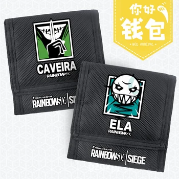 

2019 New Rainbow Six ELA JAGER Cosplay Print Unisex Wallet Kawaii Women Short Purse Rainbow Six Card Holdr Anime Coin Pocket
