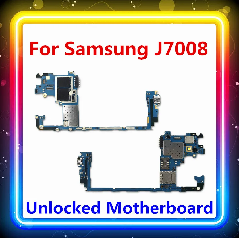 Для samsung Galaxy J7 материнская плата J7008 разблокированная материнская плата оригинальная с полным чипом протестированная материнская плата Android обновленная панель/плата