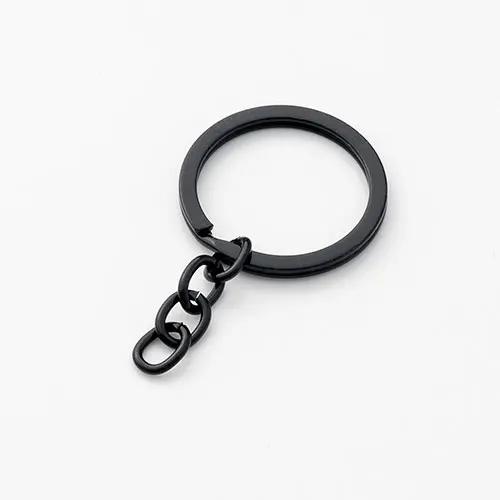 Llavero negro con cadena de cuatro eslabones, accesorio colgante hecho a  mano, objeto pequeño, 20 unids/bolsa - AliExpress