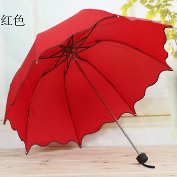 

Women's umbrellas ruffle creative female umbrella provides a comfortable sunscreen umbrella for the princess free sale 3