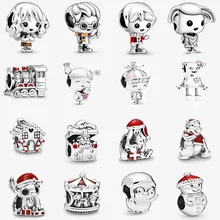 Стиль Гарри 925 пробы Серебряный Рождественский Санта Клаус Шарм подходит Пандора браслет Гермиона Грейнджер Шарм DIY ювелирные изделия