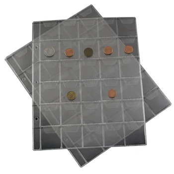 

10 PCS 30 Pockets Clear Coin Holders Folder Sheets Storage Cash Money Collection Album Creative PVC Albums Collecting