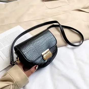 

Crocodile Pattern Vintage Leather Crossbody Bags For Women 2020 New Small Purses and Handbags Ladies Shoulder Messenger Bag