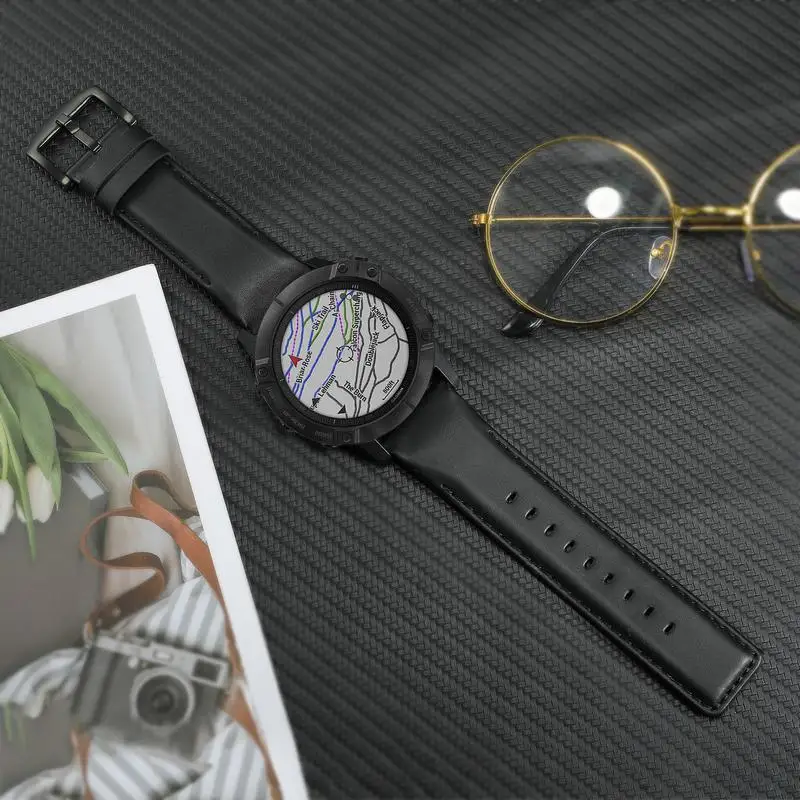 Быстро и легко подходит кожаный ремешок для часов 26 мм для Garmin Fenix 6X/6X Pro/6X сапфир/5X/5X Plus/Redmi 3/3 HR ремешок для часов браслет на запястье