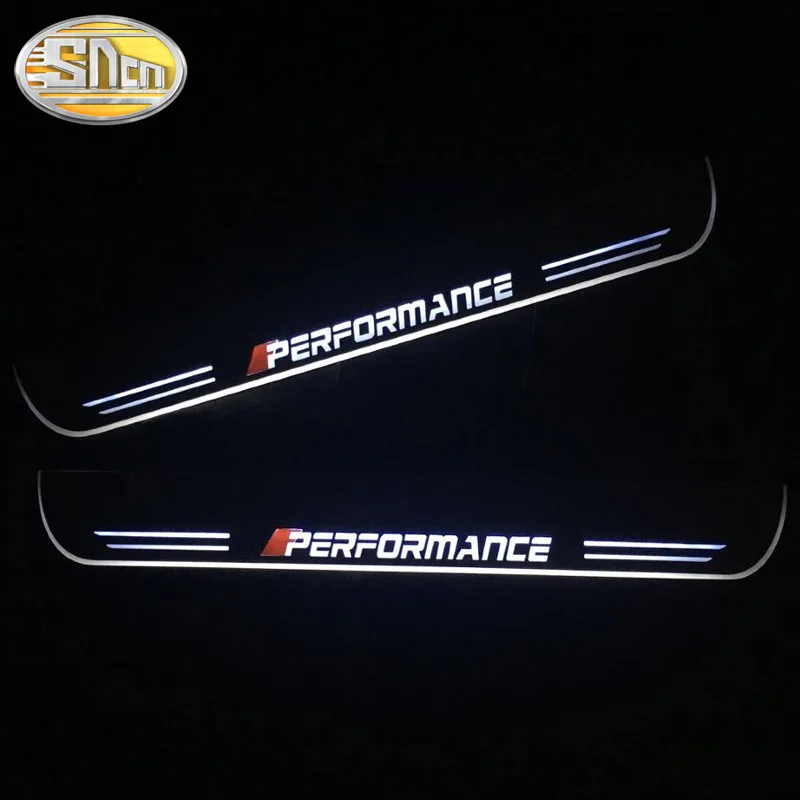 SNCN 2PCS Acrylic Moving LED Welcome Pedal Car Scuff Plate Door Sill Pathway Light For BMW E60 F10 F18 2009 - 2020 | Автомобили и