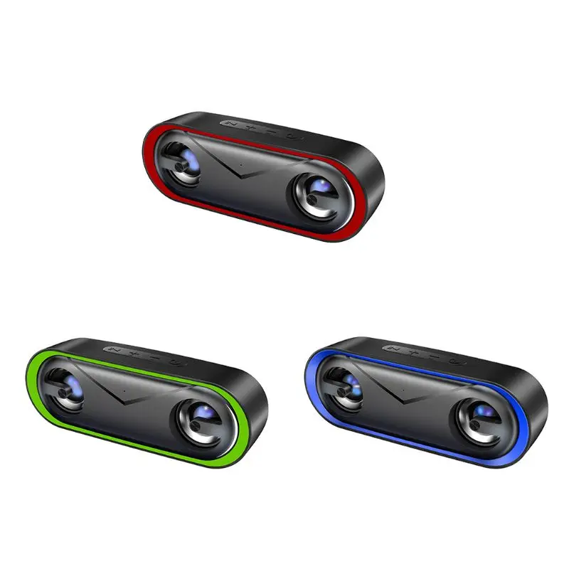 

Bluetooth Speaker Wireless Stereo Bass Hifi Speaker Support TF Card USB LED Lamp