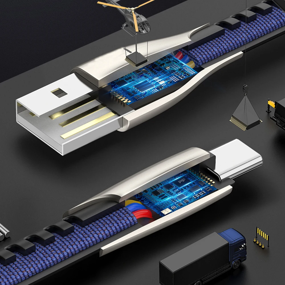 5А зарядный usb-кабель type C для huawei samsung Oneplus 6t 3A Кабель зарядного устройства