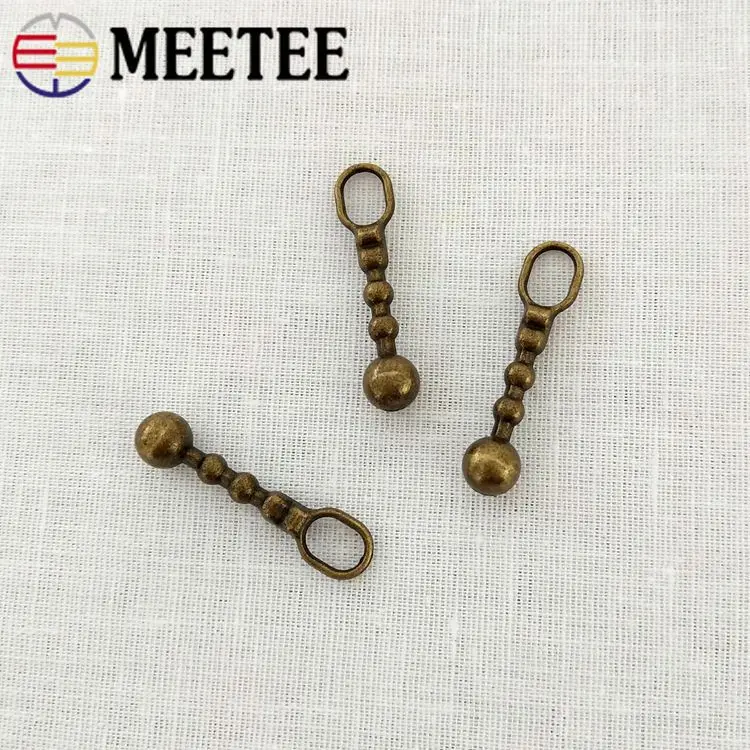 Meetee 30 шт. 3#25 мм металлическая Сумка-пуллер на молнии, бронзовая подвеска, сделай сам, кошелек, куртка для ремонта, подвеска на молнии, аксессуары ZT017