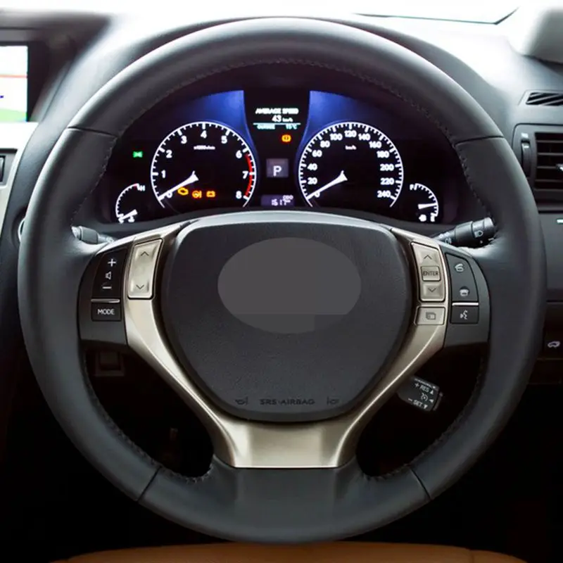 DIY ручной работы черный мягкий PU искусственная кожа Чехол рулевого колеса автомобиля для Lexus ES250 ES300h GS300h GS250 RX350 RX270