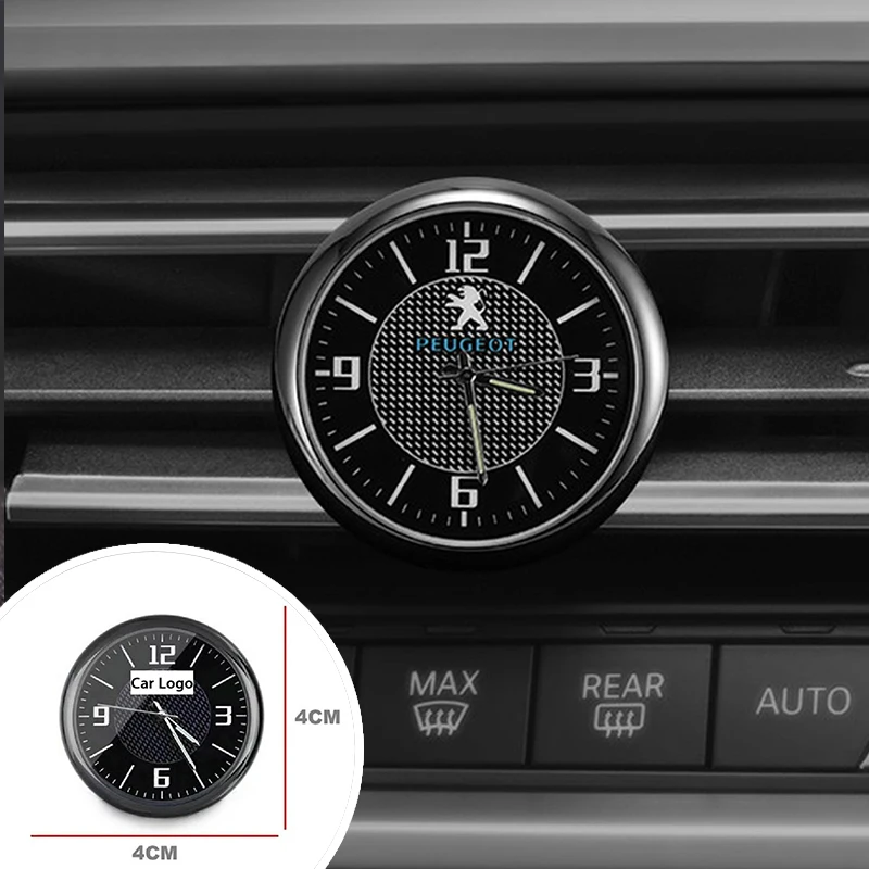 Luminous Car Dashboard Mini Clock Ornaments Quartz Clock Auto Display