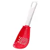 2 red Colander Spoon