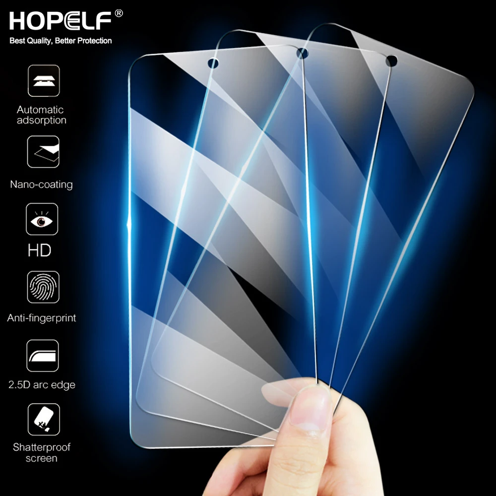 3PCS Protective Glass For Redmi Note 10 9 Pro 8 7 Screen Protector Note 10S 10T Tempered Glass For Xiaomi Redmi 9 9T 9C 9A 8 8A mobile protector