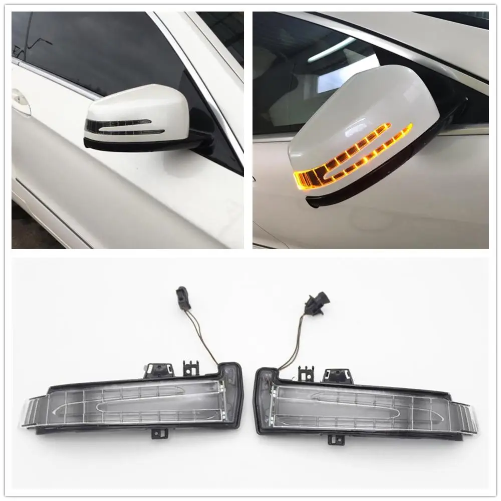 Summerwindy Car Rear View Mirror Indicator Lamp Turn Signal Light Lens For Mercedes W204 W212 W221 2010-2013 Right 