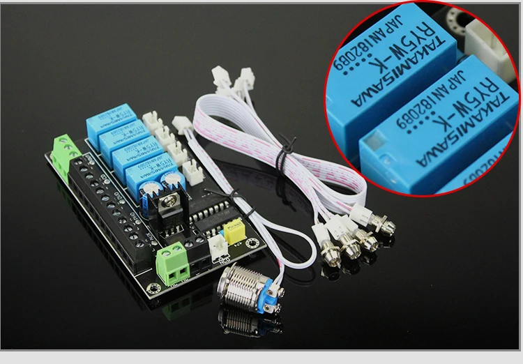 4 input 1 output Audio Input Signal Selector Relay Board Stereo Signal Switching Amplifier Board