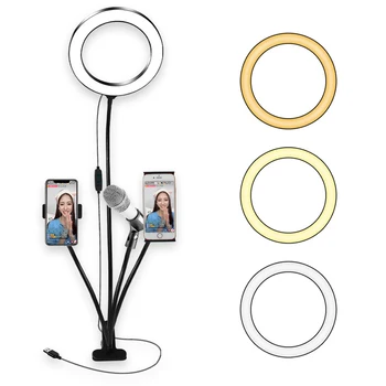 

Multi-function Selfie LED Ring Light with Phone Holder Video Light Ring Makeup Lamp for iPhone Android Phone Light For iPad